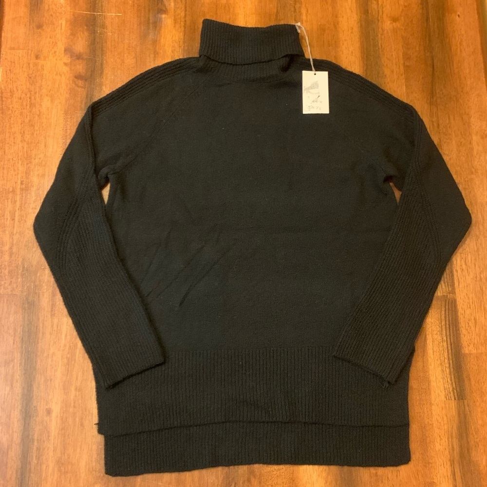 A New Day NWT Sweater XS Black Turtleneck Tunic Casual Winter Soft Longsleeve